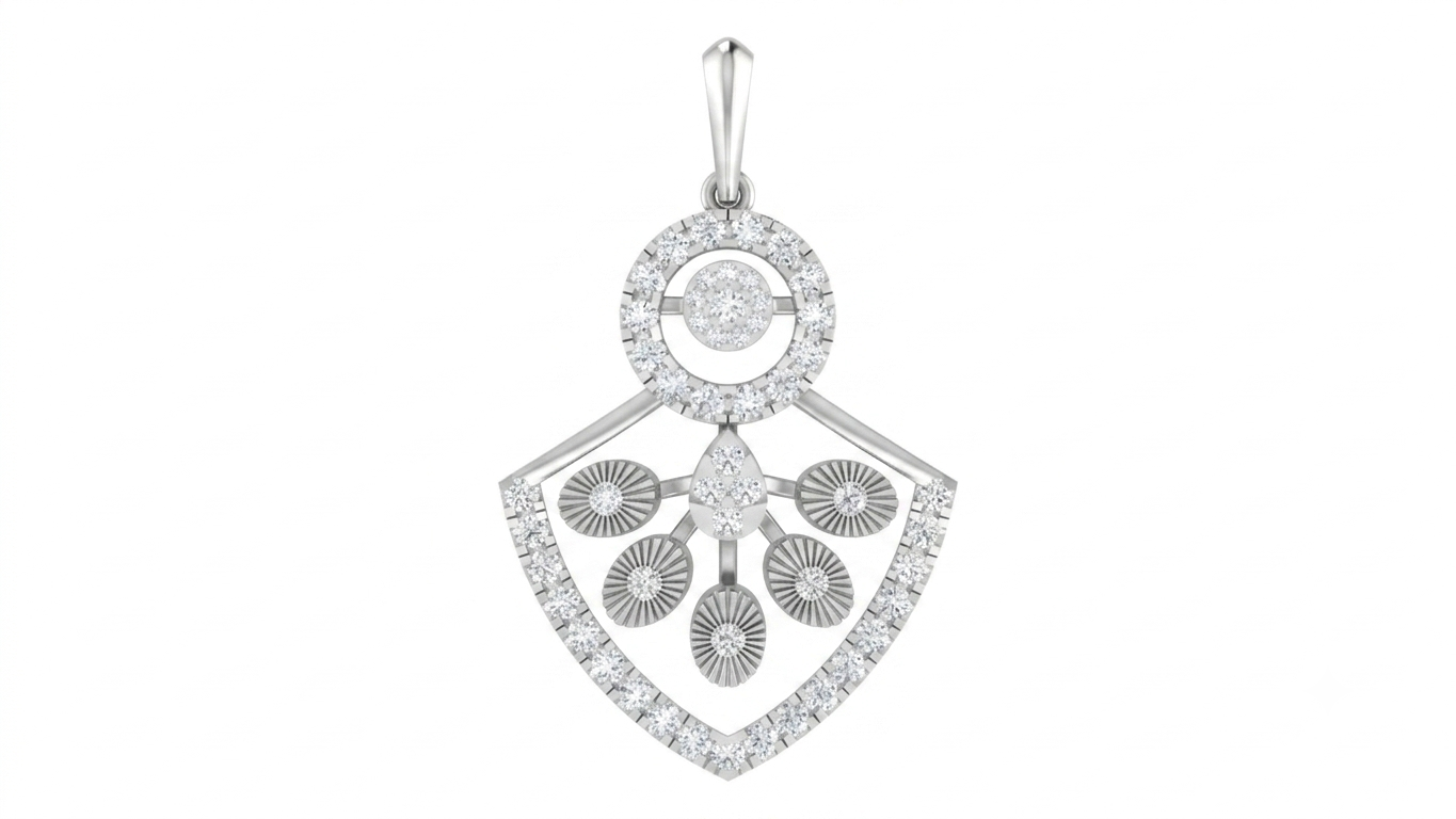 Gold & Diamond Partywear Pendant Set KRC40741
