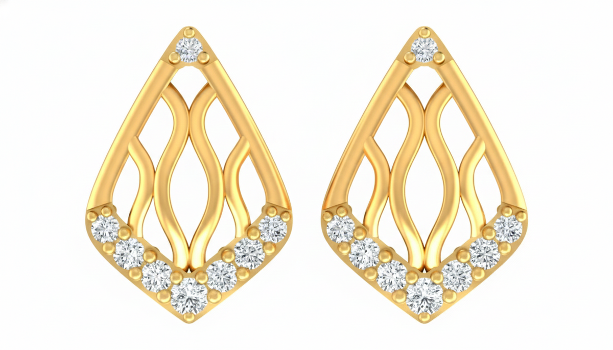 18K Gold & Diamond Women Stud Earring KRA40168E