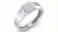 18K Gold & Diamond Band Ring For Men KRA60293