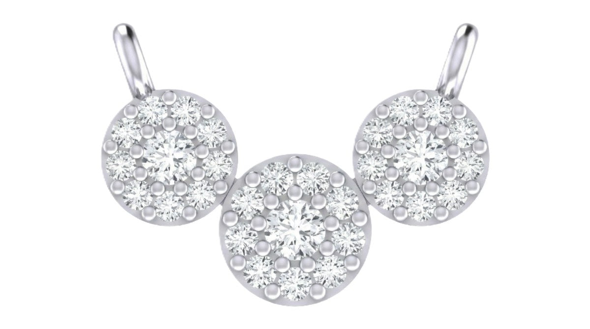 White Gold & Diamond Bridal Mangalsutra on white background