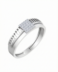 18K Gold & Diamond Band Ring For Men KSK264