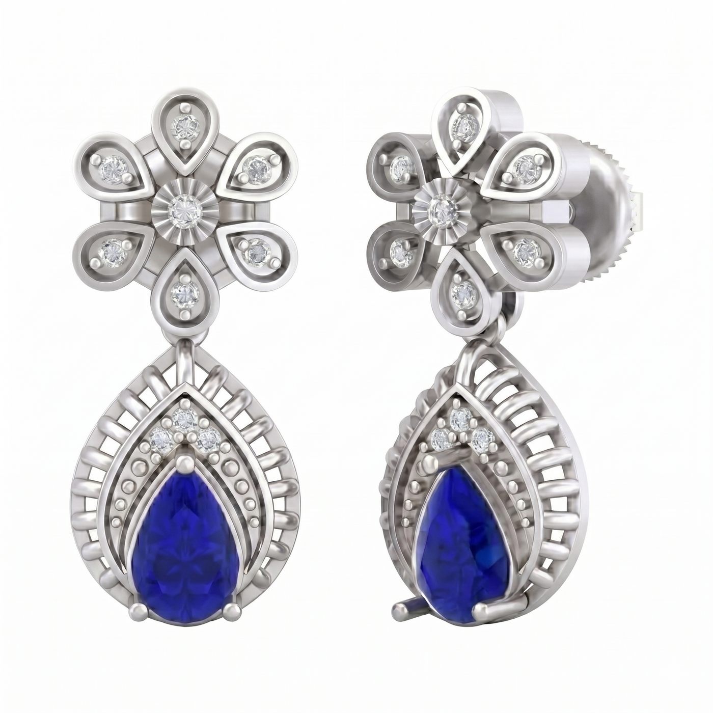 Gold & Diamond Women Gemstone Earring KRC60036E