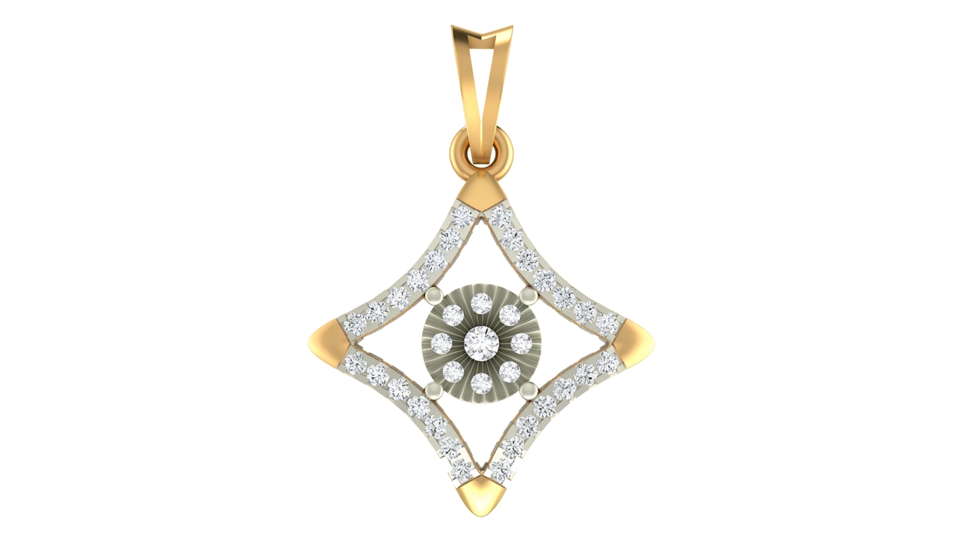 Gold & Diamond Partywear PENDANT SET KRC40732