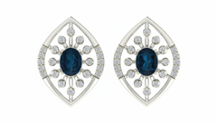 14K Gold & Diamond Women Gemstone Earring KRB44102E-A