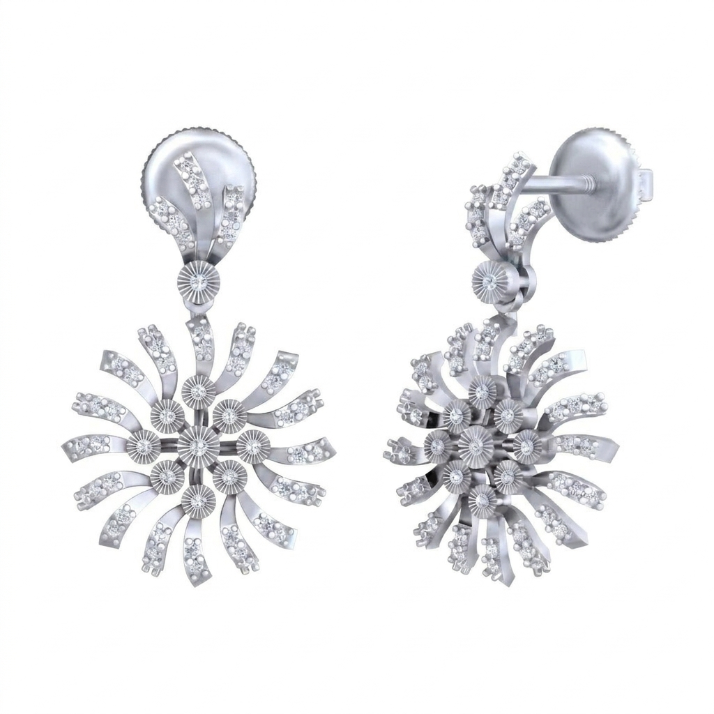 Gold & Diamond Women Dangler Earring KRC60060E