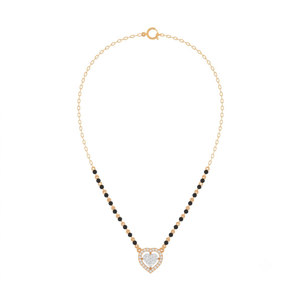 Gold & Diamond Heart Womens Mangalsutra | KRC50090 | Kesav Diamond