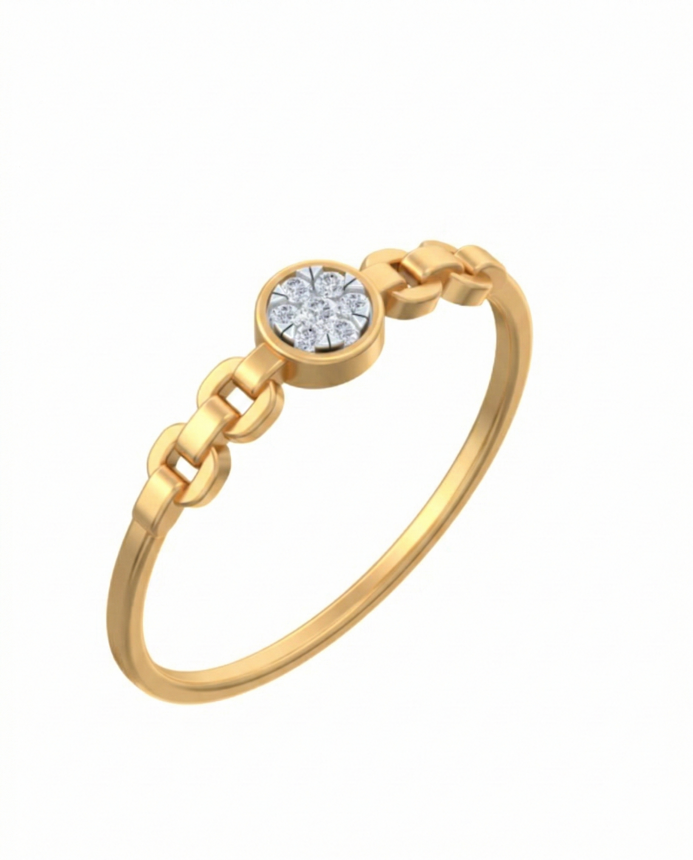 Gold & Diamond Lightweight Ring For Women KRC10385