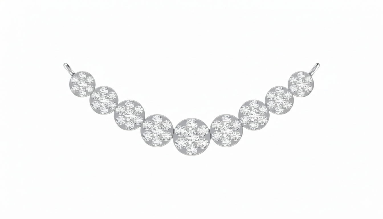 Gold & Diamond Bridal Round Mangalsutra For Women KRC50196
