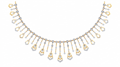 14K Gold & Diamond Choker Necklace Set KRB44123N