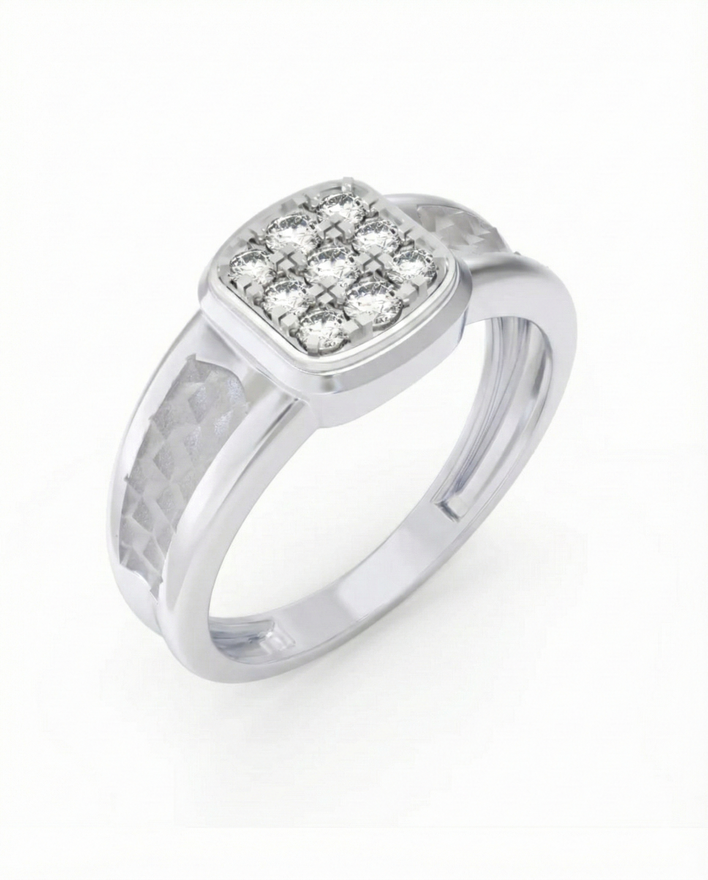Gold & Diamond Band Ring For Men KRC20278