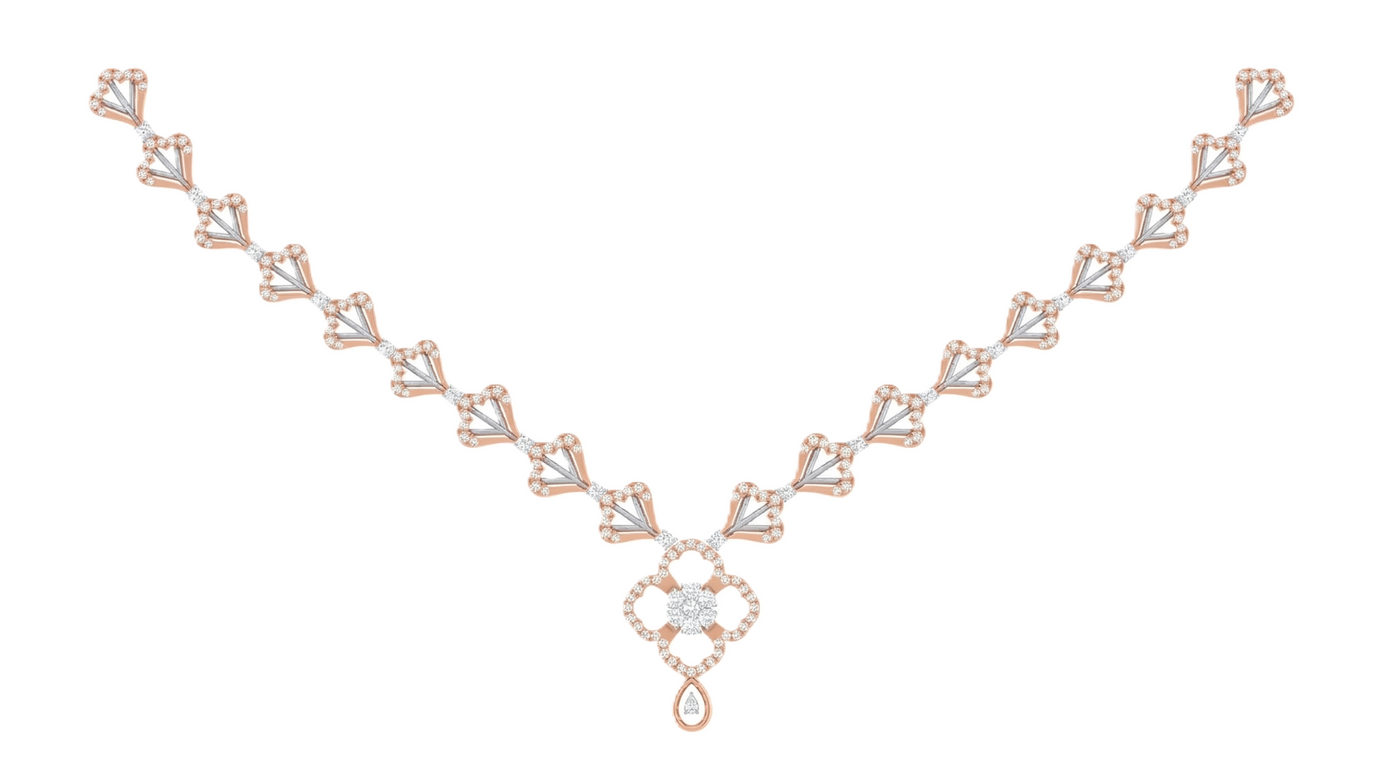 Gold & Diamond Necklace Set KRC60135