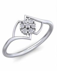 18K Gold & Diamond Dailywear Ring For Women KRB10160