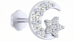 18K Gold & Diamond Stud Nose Pin KRA50086