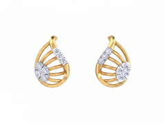 Yellow Gold Diamond Earring | under 40k 