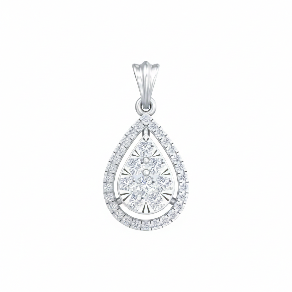 Elegant Gold & Diamond Partywear Pendant Set KRC40743