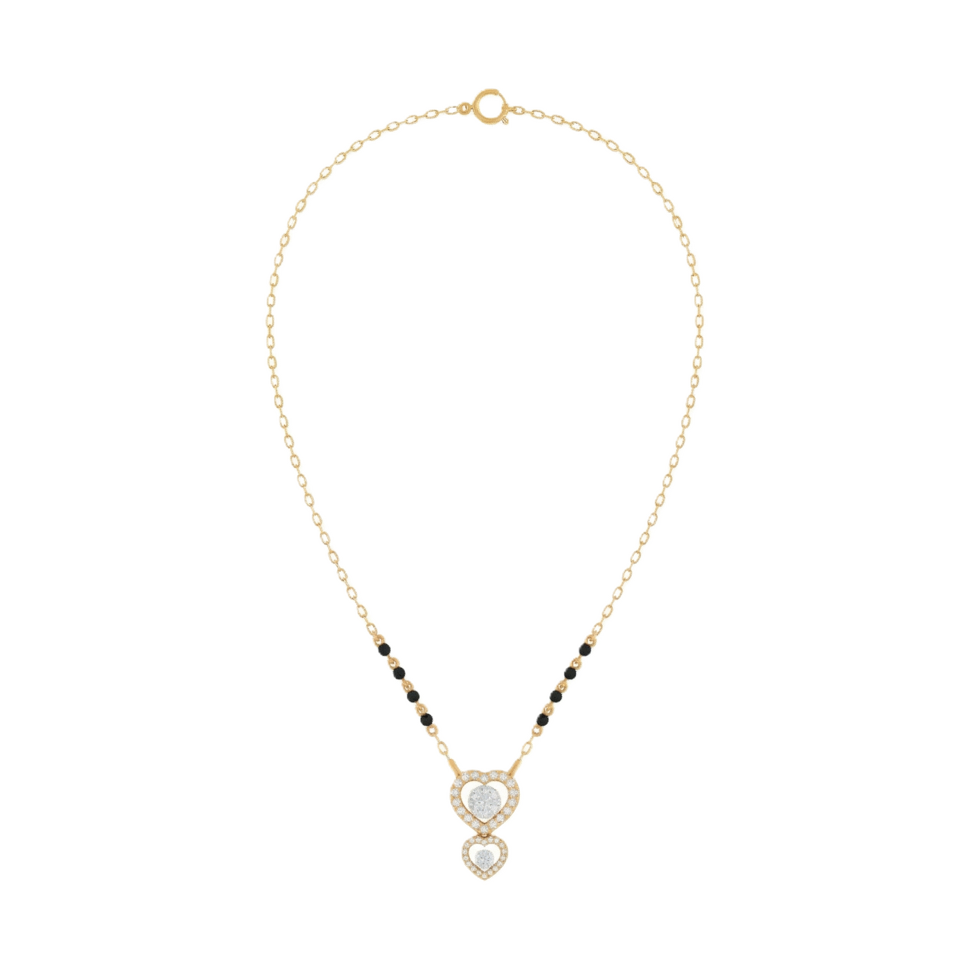 Gold & Diamond Heart Mangalsutra For Women KRC50126