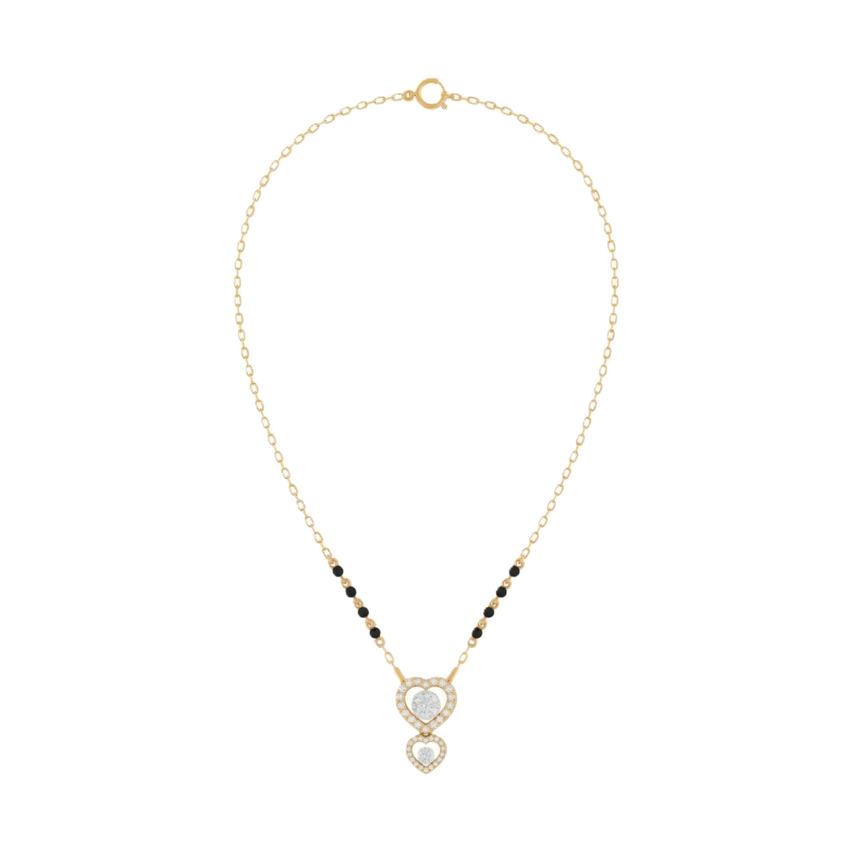 Gold & Diamond Heart Mangalsutra For Women KRC50126