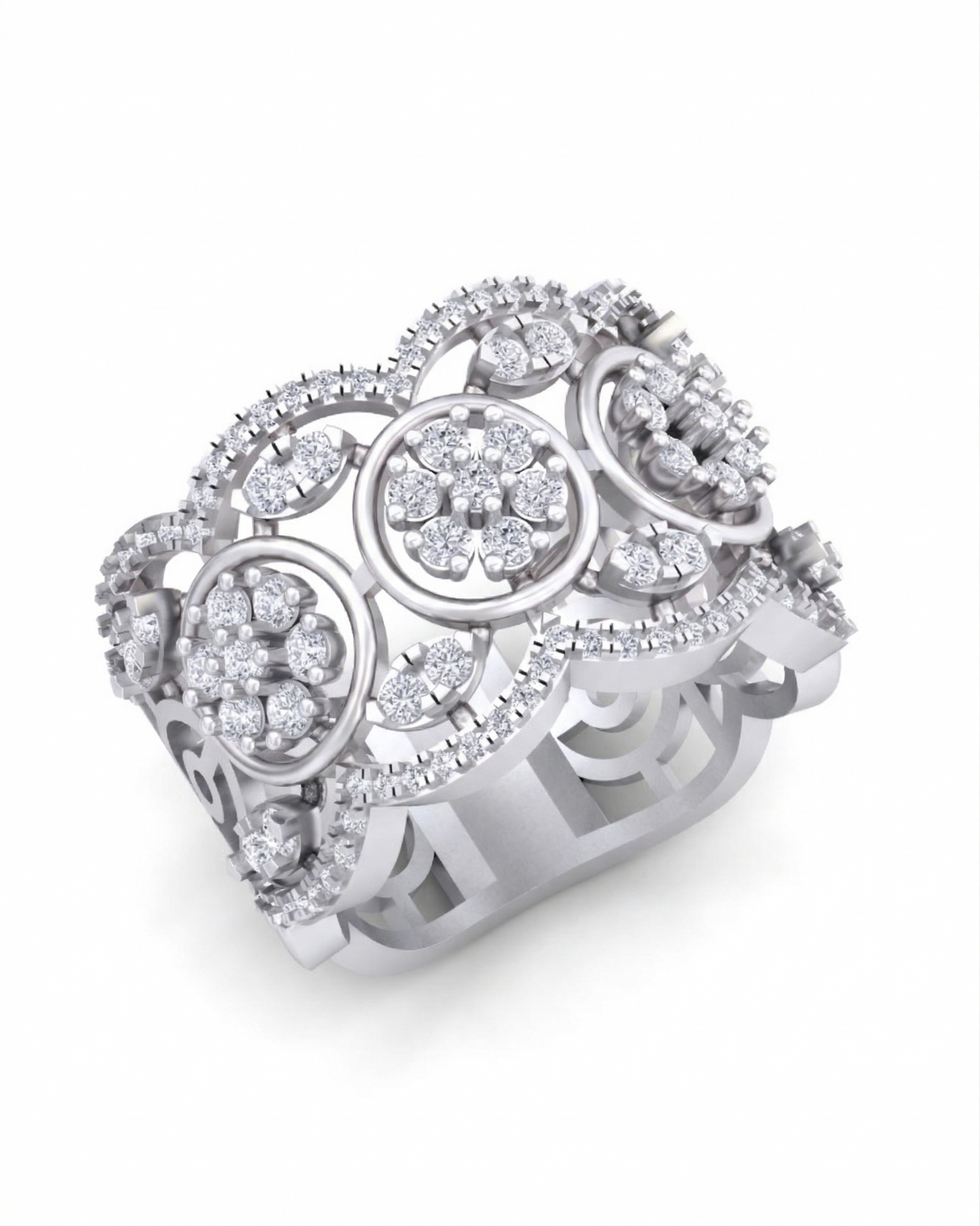 Gold & Diamond Cocktail Ring For Women KRC10759