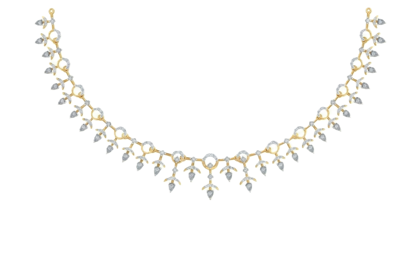 14K Gold & Diamond Lightweight Necklace Set KRB44085N