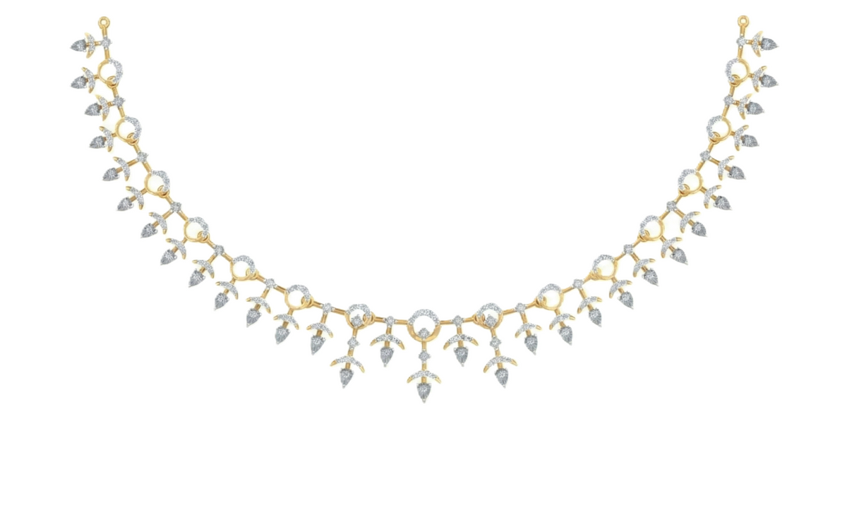 14K Gold & Diamond Lightweight Necklace Set KRB44085N