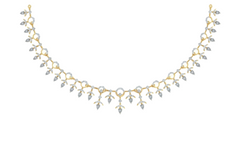 14K Gold & Diamond Lightweight Necklace Set KRB44085N