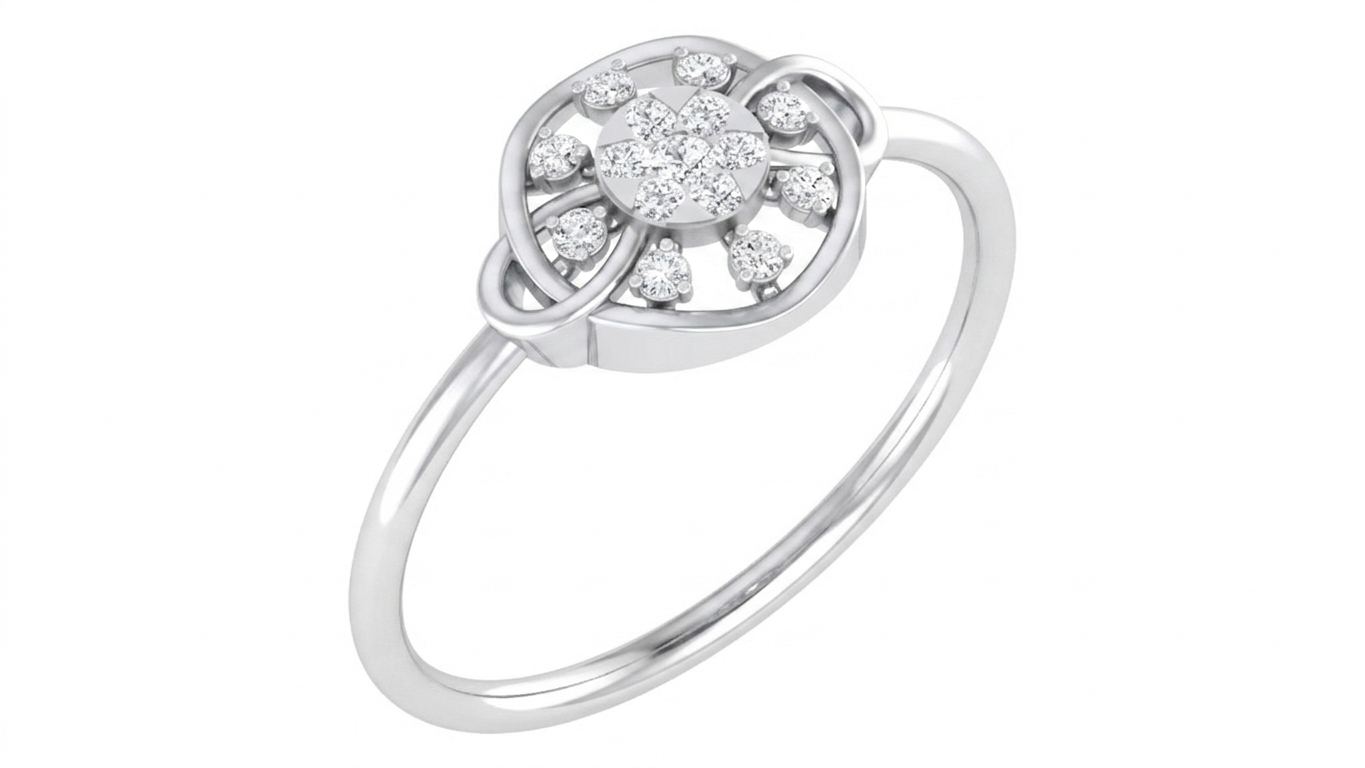 Gold & Diamond Dailywear Ring For Women KRC10628