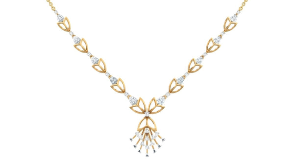 Gold & Diamond Dailywear Necklace Set KRC60057