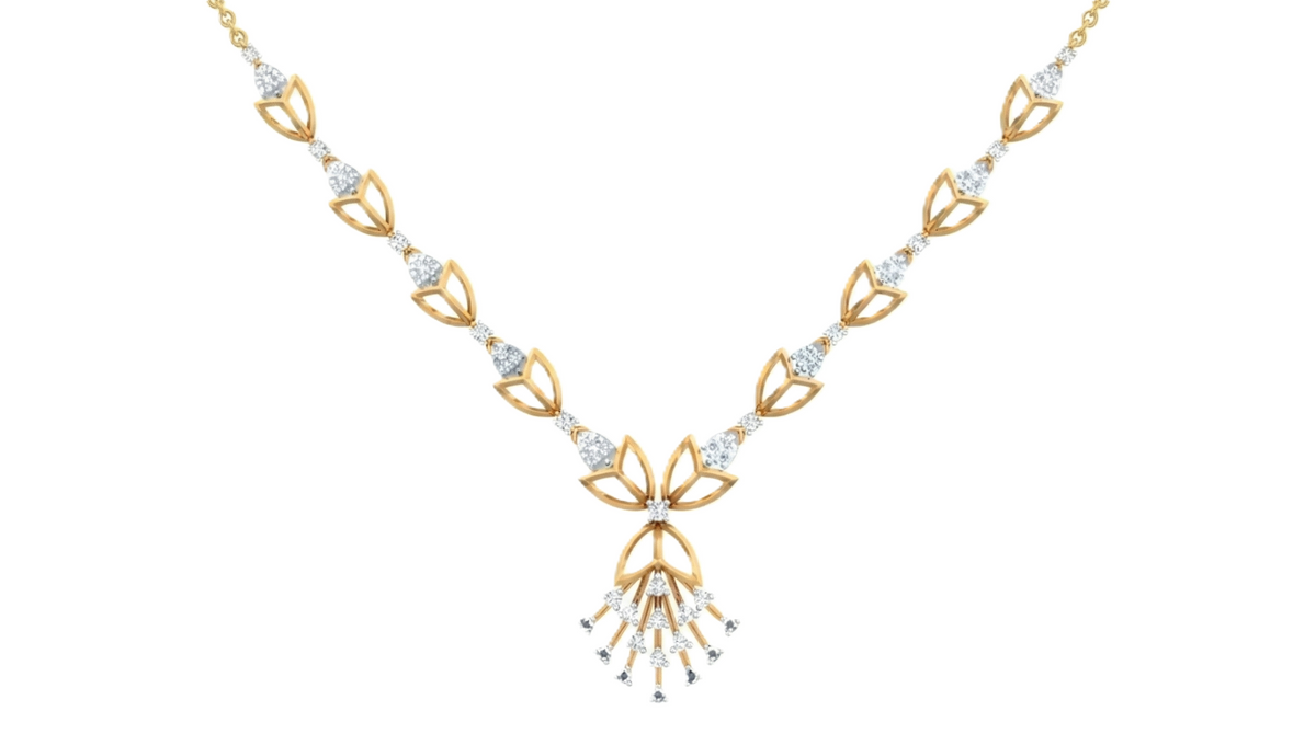 14K Gold & Diamond Dailywear Necklace Set KRH44032N