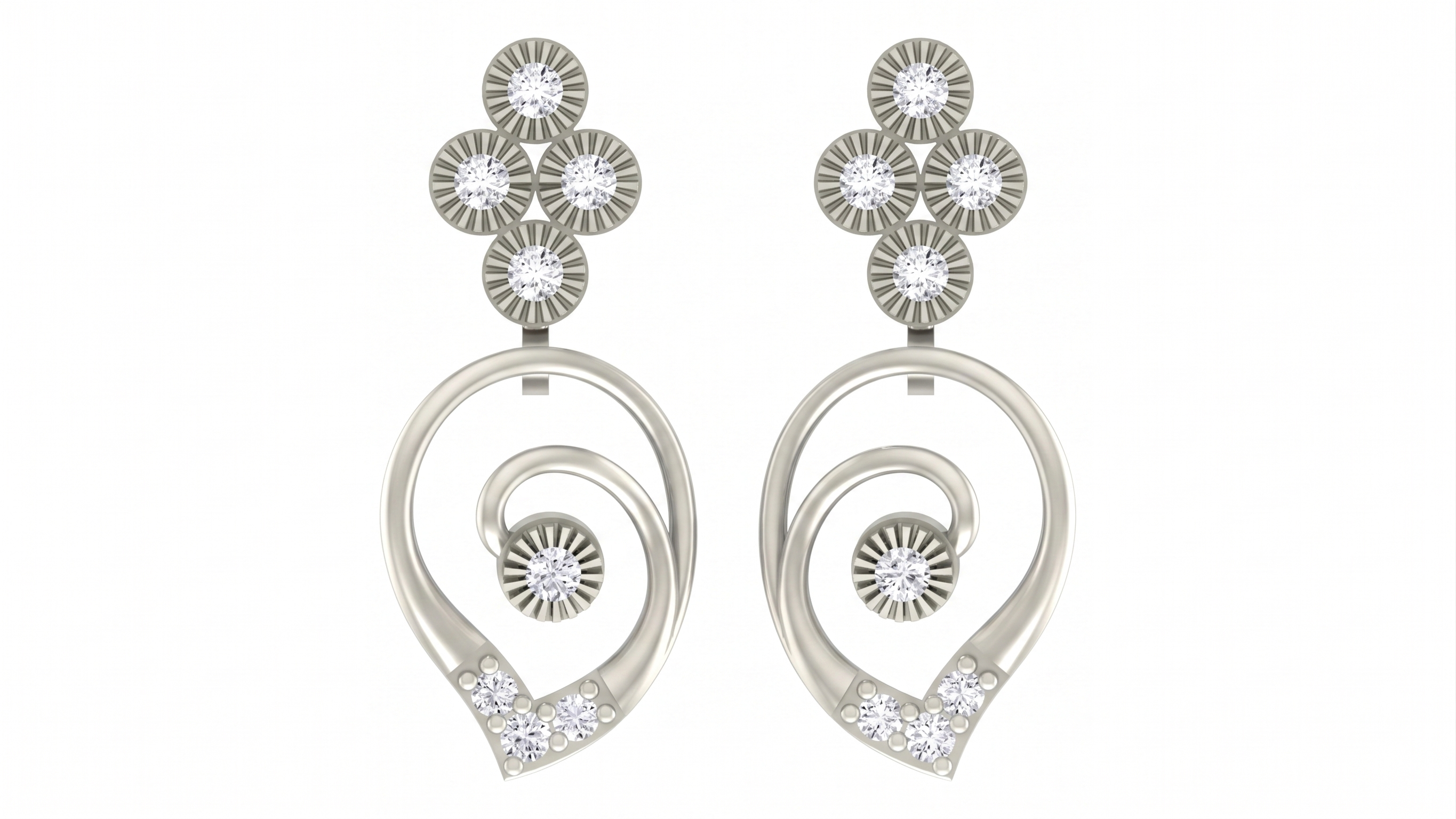 White Gold Diamond Earring | under 40k 