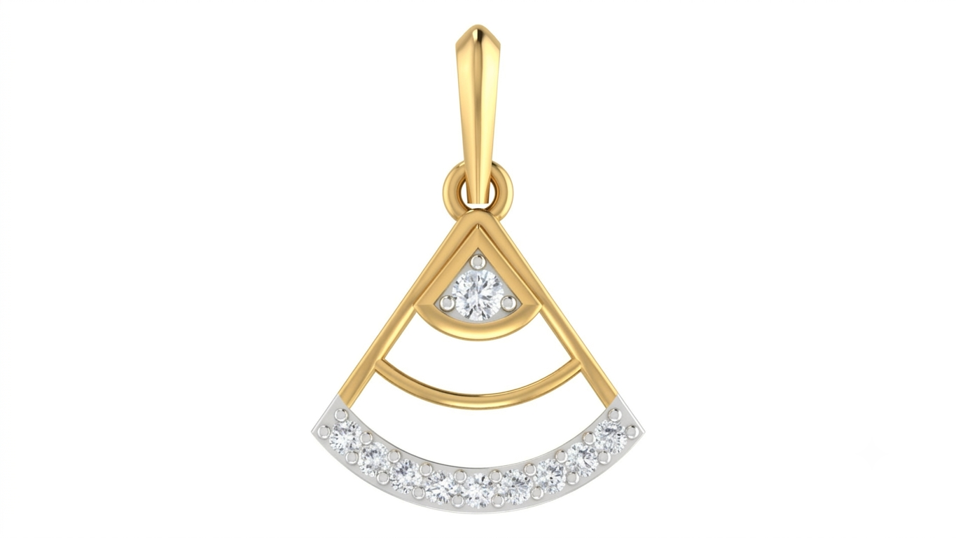 Classic Gold & Diamond Pendant Set KRC40600