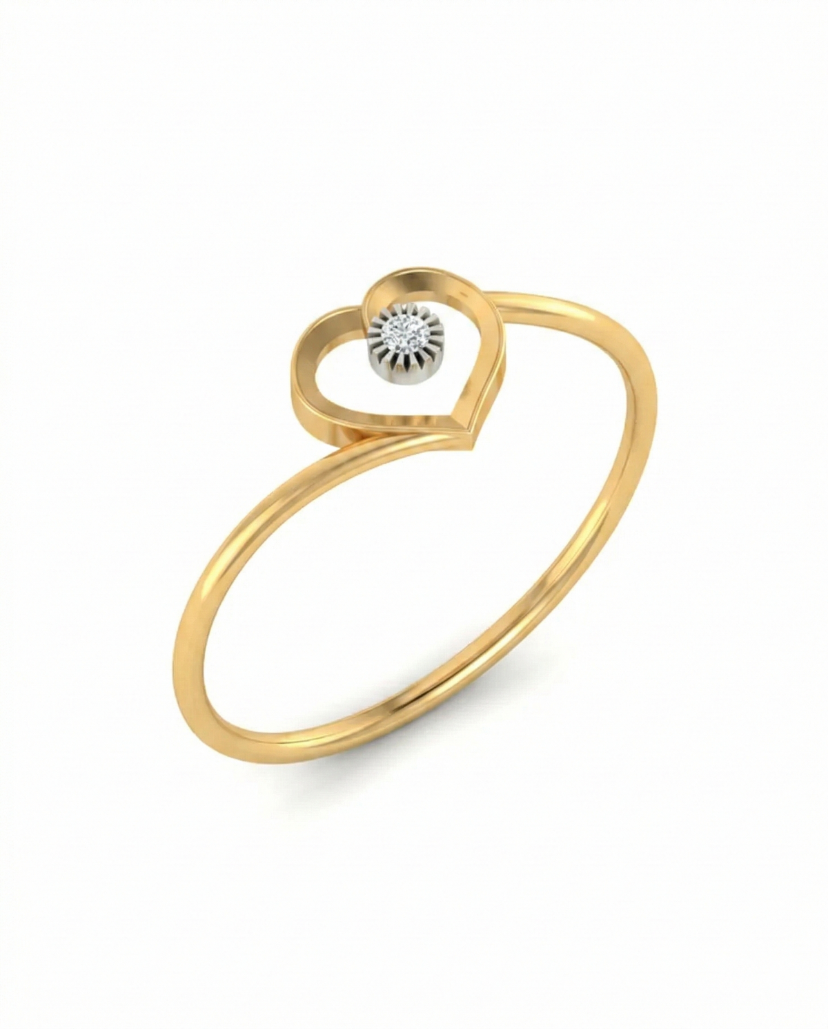 18K Gold & Diamond Dailywear Ring For Women KLR-368
