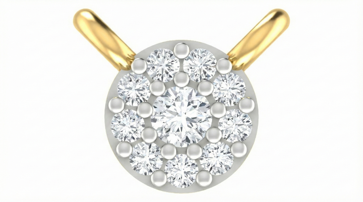 18K Gold & Diamond Round Mangalsutra For Women KRA90148