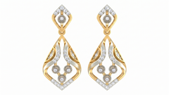 Yellow Gold Diamond Earring | under 40k 