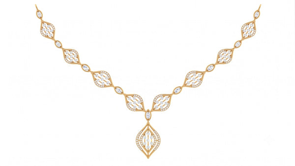 Gold & Diamond Lightweight Necklace Set KRC60101N