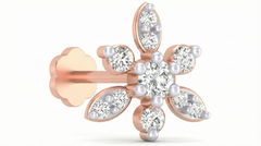 18K Gold & Diamond Stud Nose Pin KRA50260