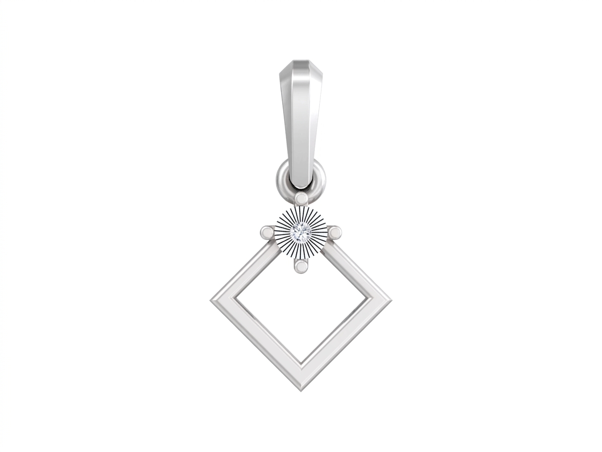 Gold & Diamond Solitaire Pendant KRC40198