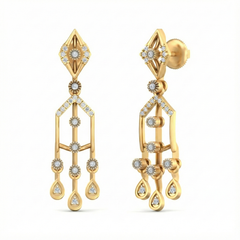 14K Gold & Diamond Women Dangler Earring KRB44110E