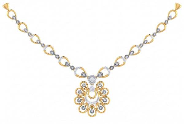 Gold & Diamond Dailywear Necklace Set KRC60037N