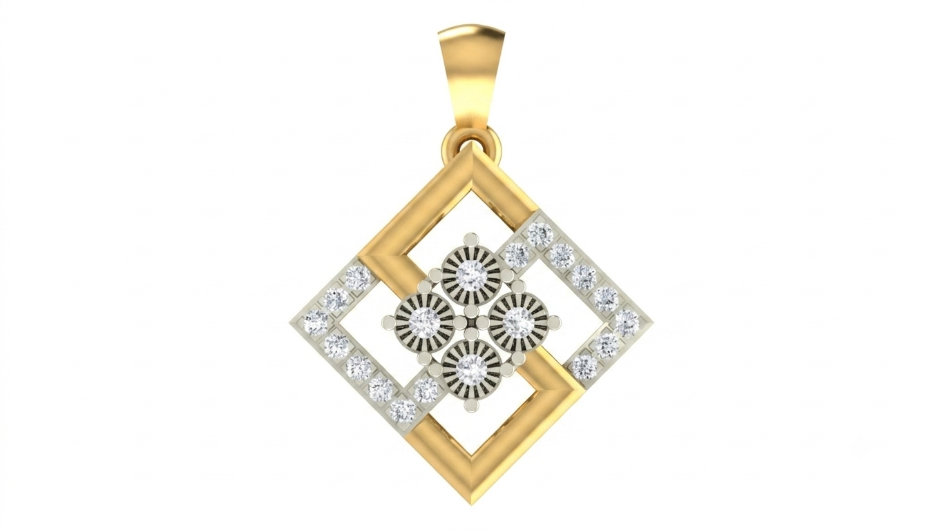 Classic Gold & Diamond PENDANT SET KRC40701