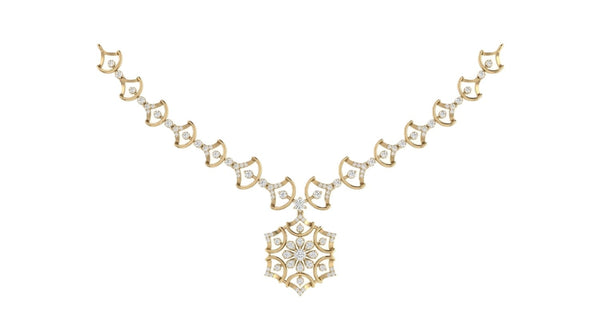 Gold & Diamond Dailywear Necklace Set KRC60056