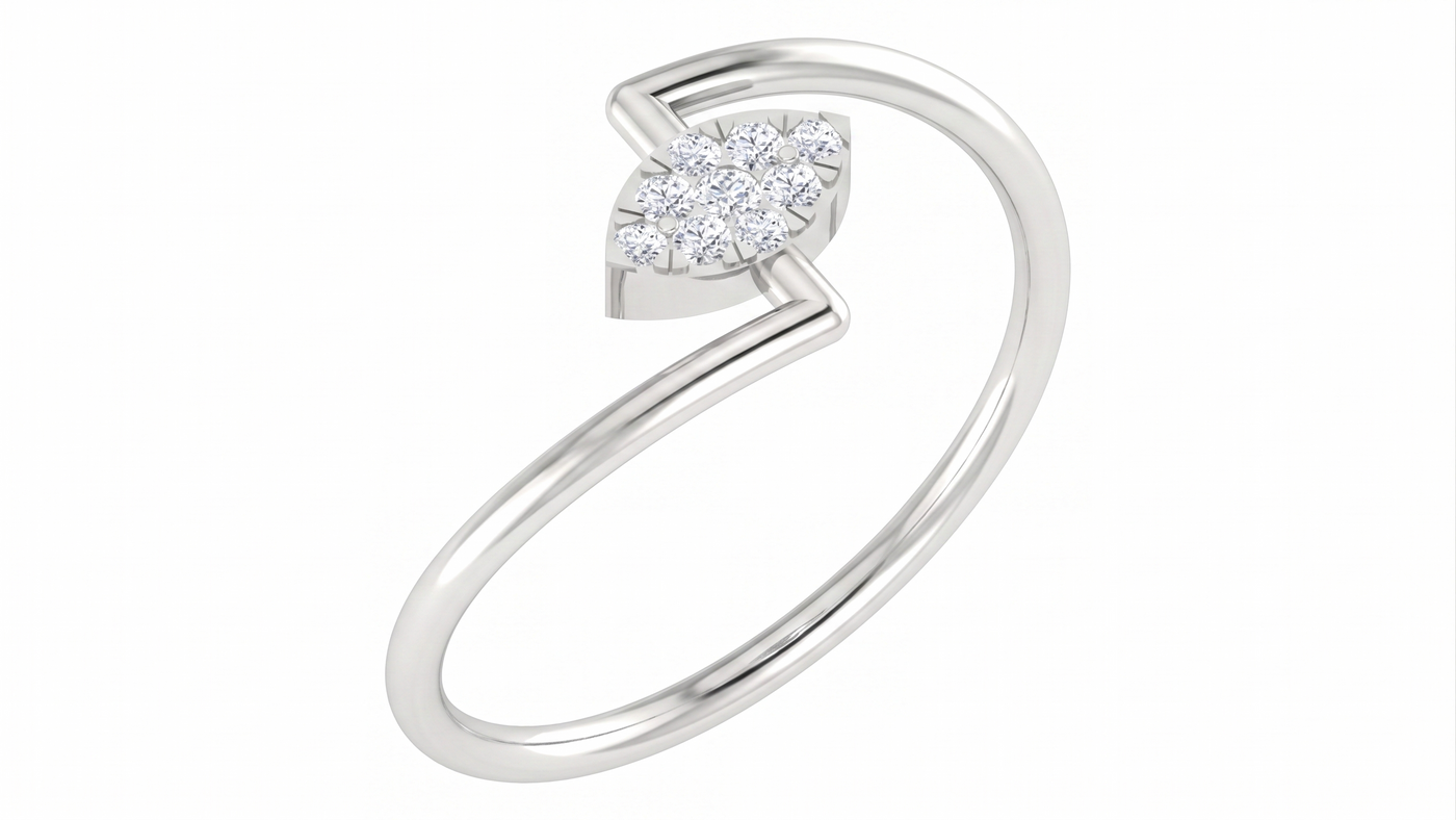 Gold & Diamond Dailywear Ring For Women KRC10404