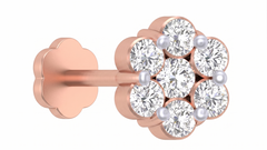 18K Gold & Diamond Stud Nose Pin KRC80290