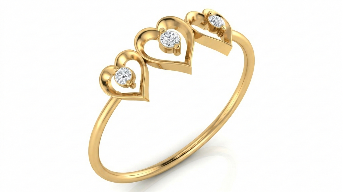 18K Gold & Diamond Dailywear Ring For Women KRA10820