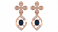 Rose Gold Diamond Earring | under 40k 