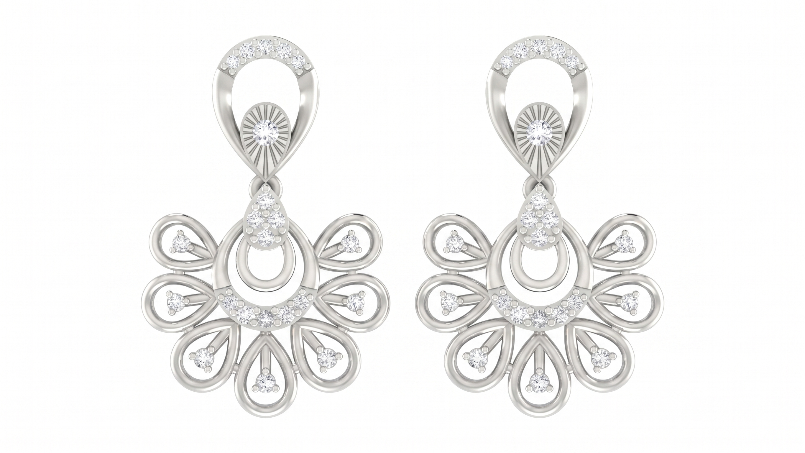 White Gold Diamond Earring | under 40k 