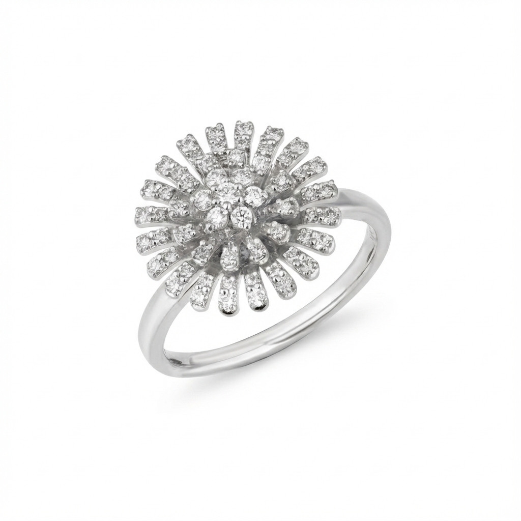 18K Gold & Diamond Ring For Women R0235OMYD0004