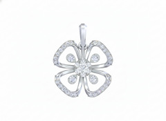 18K Gold & Diamond Floral Pendant Set KRK40104P