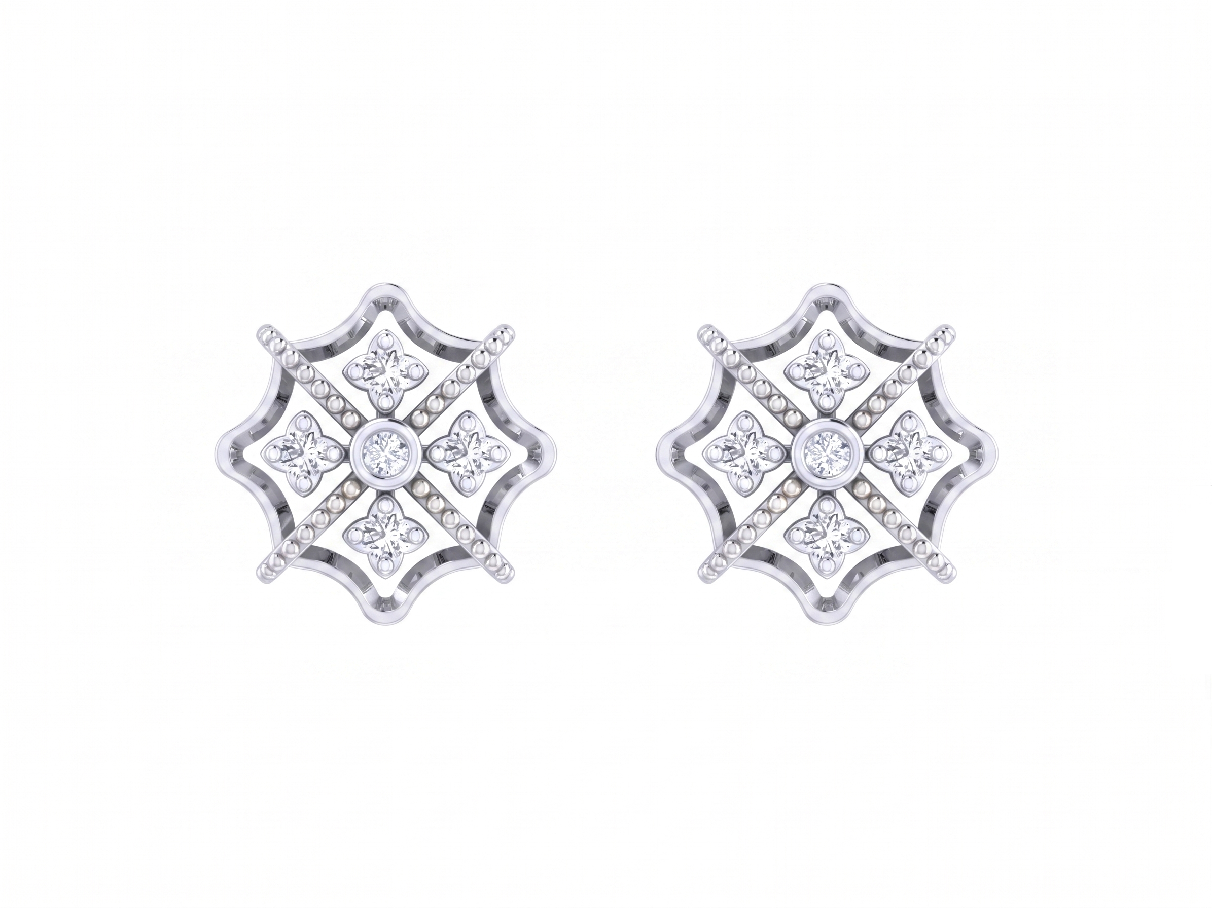 White Gold Diamond Earring | under 40k 