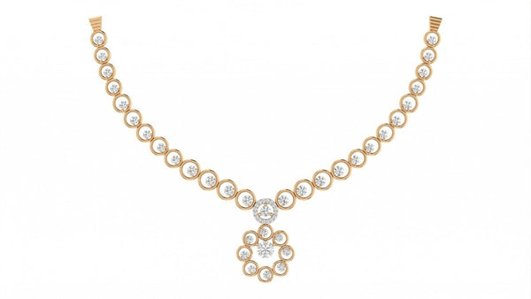 Gold & Diamond Lightweight NECKLACE SET KRC60068