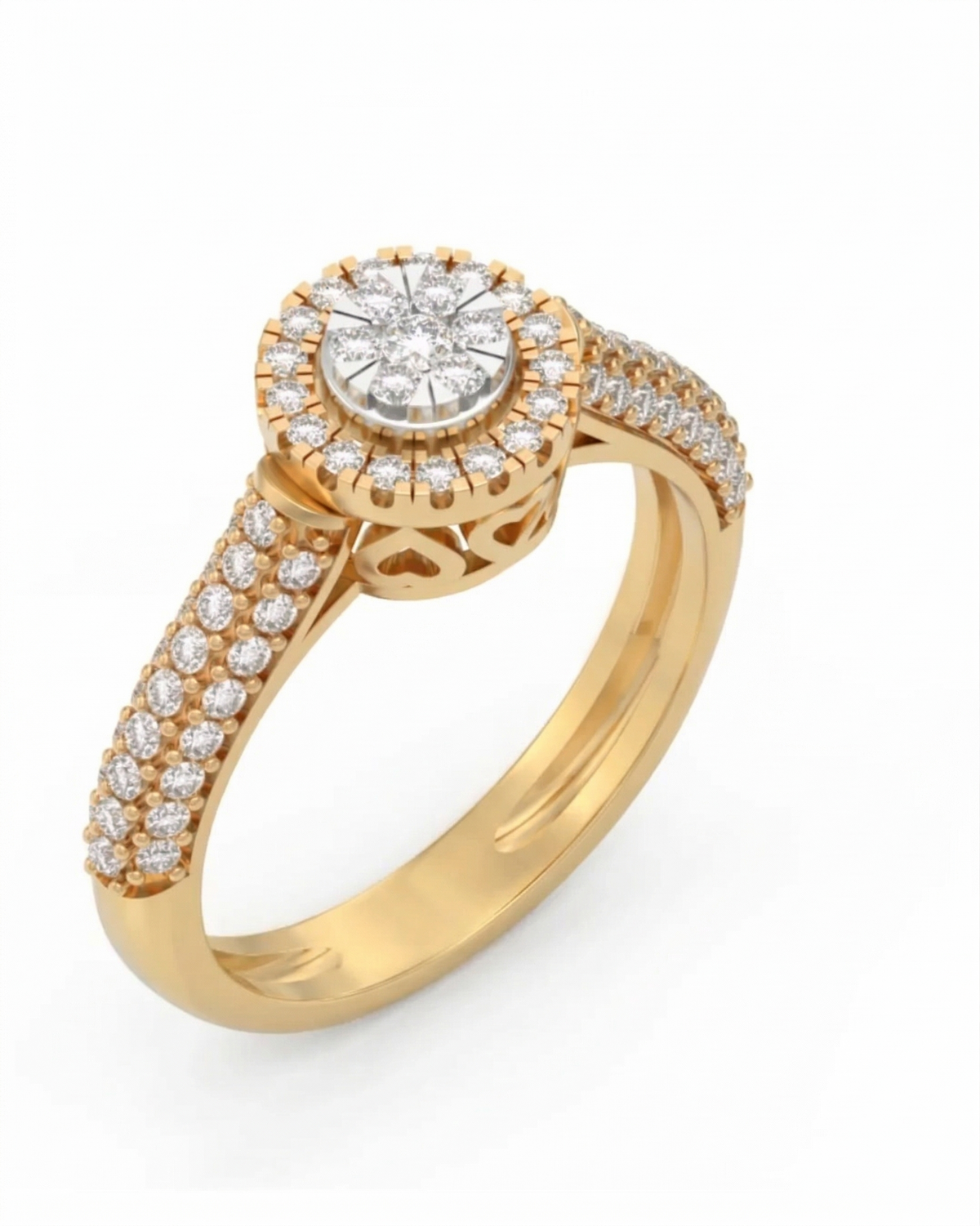 18K Gold & Diamond Engagement Ring For Women KRL10502